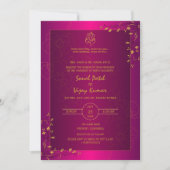 Invitation Logo du Mariage indien Golden Elements Ganesha (Devant)