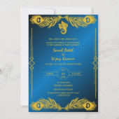 Invitation Logo du Mariage indien Golden Elements Ganesha (Devant)