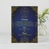 Invitation Logo du Mariage royal indien Ganesha Golden Inv (Debout devant)