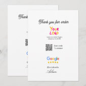 Invitation logo du site Web de révision Google entreprise sca (Devant / Derrière)