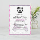 Invitation Logo du tournoi de la ligue des dames de golf (Debout devant)