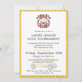 Invitation Logo du tournoi de la ligue des dames de golf Club (Devant)