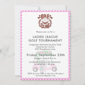 Invitation Logo du tournoi de la ligue des dames de golf Club (Devant)