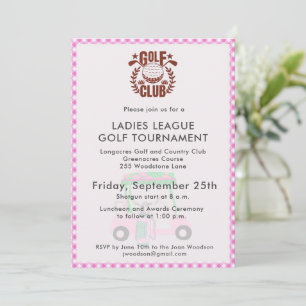 Invitation Logo du tournoi de la ligue des dames de Golf Club