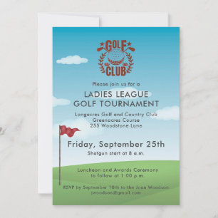 Invitation Logo du tournoi de la ligue des dames de Golf Club