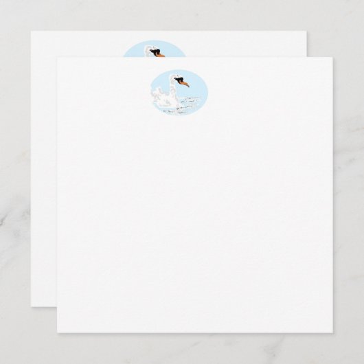 Invitation : Logo d'un cygne (Devant / Derrière)