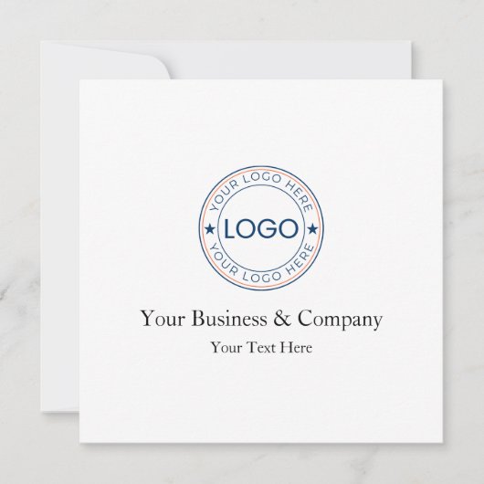 Invitation Logo et texte personnalisés (Devant)
