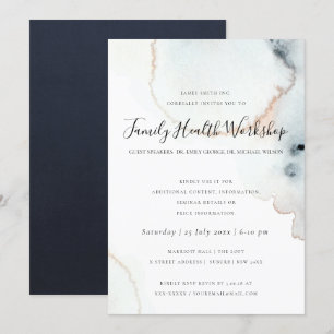 INVITATION LOGO ÉVÉNEMENT ATELIER PINCEAU AQUARELLE AQUA GOLD