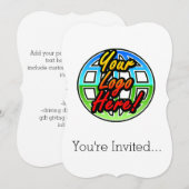 Invitation Logo imprimé personnalisé ou promotionnel (Devant / Derrière)