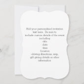 Invitation Logo imprimé personnalisé ou promotionnel (Dos)