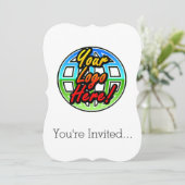 Invitation Logo imprimé personnalisé ou promotionnel (Debout devant)