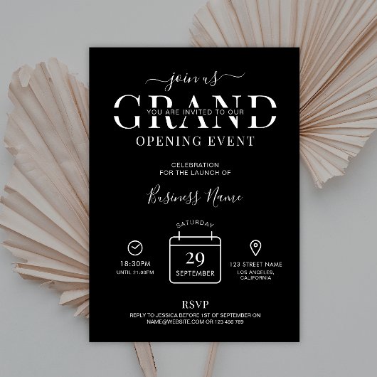 Invitation Logo minimaliste Ici Grande Ouverture
