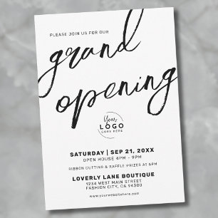 Invitation Logo Noir Blanc Ouverture Solennelle Entreprise