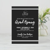 Invitation Logo Ouverture de l'entreprise Grand Opening (Debout devant)