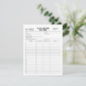 Invitation Logo personnalisable Modèle du formulaire d'enchèr (Debout devant)