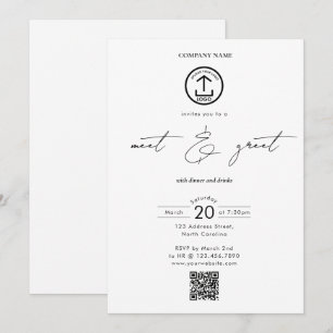 Invitation Logo pour un dîner de mise en réseau d'affaires