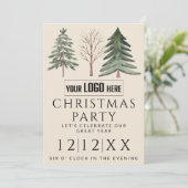 Invitation Logo professionnel minimaliste Noël (Debout devant)