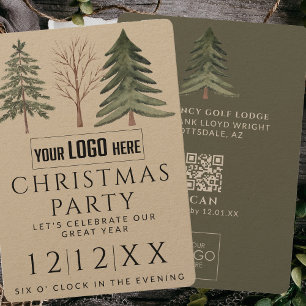 Invitation Logo professionnel minimaliste Noël
