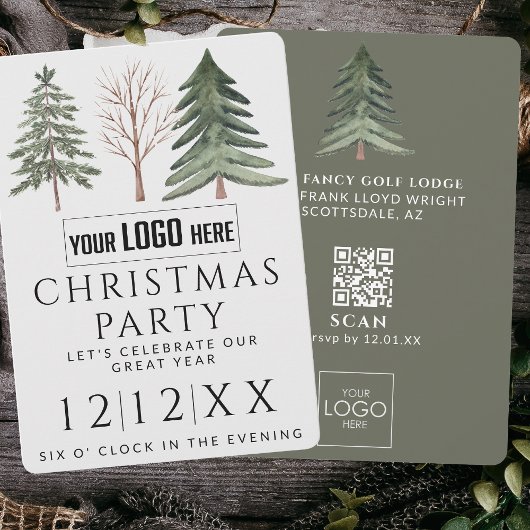 Invitation Logo professionnel minimaliste Noël