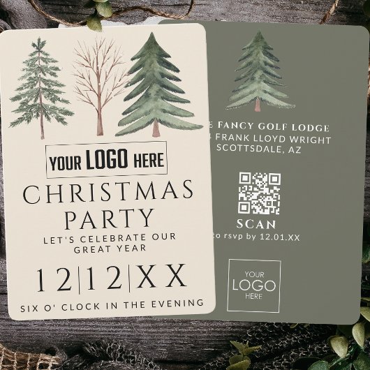 Invitation Logo professionnel minimaliste Noël