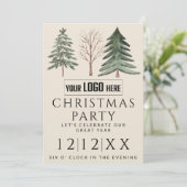 Invitation Logo professionnel minimaliste Noël (Debout devant)