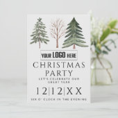 Invitation Logo professionnel minimaliste Noël (Debout devant)