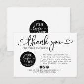 Invitation Logo Professionnel Personnalisé Médias Sociaux Coe (Devant / Derrière)