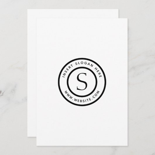 Invitation Logo Professionnel Plain Simple Moderne (Devant / Derrière)