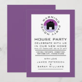 Invitation Logo Purple House, House Party, House Party (Devant / Derrière)