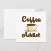 Invitation Logo rétro de Coffee Addict (Devant / Derrière)