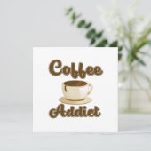 Invitation Logo rétro de Coffee Addict (Debout devant)
