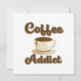 Invitation Logo rétro de Coffee Addict