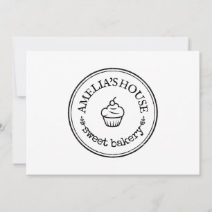 Invitation Logo rustique maison sur mesure simple boulangerie
