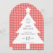 Invitation Logo Société Christmas Tree Party Enregistrer la d (Devant / Derrière)