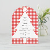 Invitation Logo Société Christmas Tree Party Enregistrer la d (Debout devant)