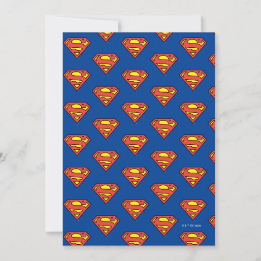 Invitation Logo Superman | Blue Super Hero Anniversaire (Dos)