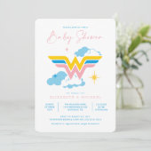 Invitation Logo Wonder Woman | BABY SHOWER (Debout devant)