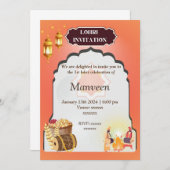 Invitation Lohri - Jaune (Devant / Derrière)