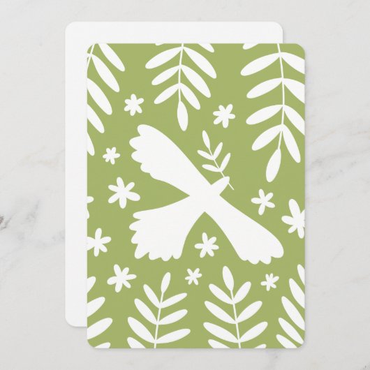 Invitation L'oiseau blanc (Devant / Derrière)