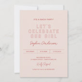 Invitation LOLA Bachelorette Fêtons notre fille (Devant)