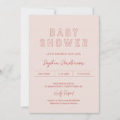 Invitation LOLA Modern Girl Baby shower (Devant)