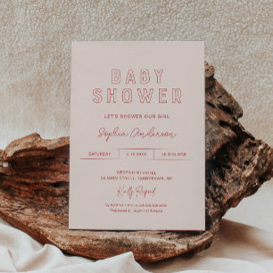 Invitation LOLA Modern Girl Baby shower