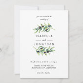 Invitation L'Olivier | Deux Branches mariage rustique (Devant)