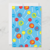 Invitation Lollipop Candy 1er anniversaire (Dos)