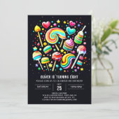 Invitation Lollipop Candy Paradise Anniversaire (Debout devant)