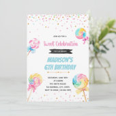 Invitation Lollipop cantine anniversaire (Debout devant)