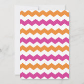 Invitation Lollipop Chevron Rose Citrouille d'Hall (Dos)