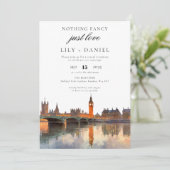 Invitation London Elopement Wedding Reception (Debout devant)