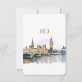 Invitation London Insert INFO Details England Wedding (Dos)