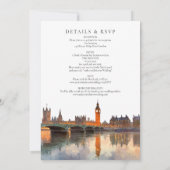 Invitation London Skyline Watercolor All In One Wedding (Dos)